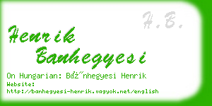 henrik banhegyesi business card